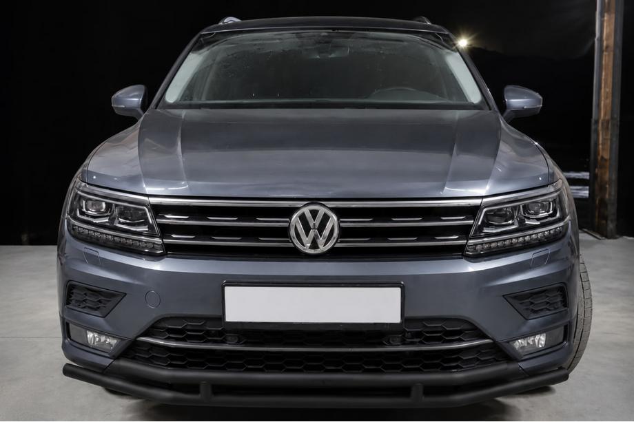 Volkswagen Tiguan 2016-2023 Defensa delantera ST016 Black (acero inoxidable) Foto 2