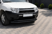 Renault Duster 2008–2017 Defensa delantera ST017 Black (acero inoxidable) foto 1