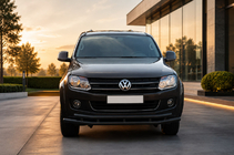 Volkswagen Amarok 2010-2022 Defensa delantera ST018-2 Black (acero inoxidable) foto 1