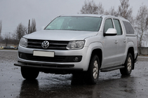 Volkswagen Amarok 2010-2022 Defensa delantera ST018-2 Black (acero inoxidable) foto 4