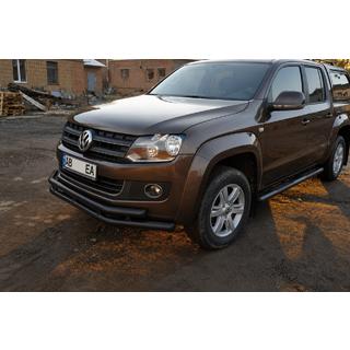 Defensa delantera ST018-2 Black (acero inoxidable) Volkswagen Amarok 2010-2022 foto 2
