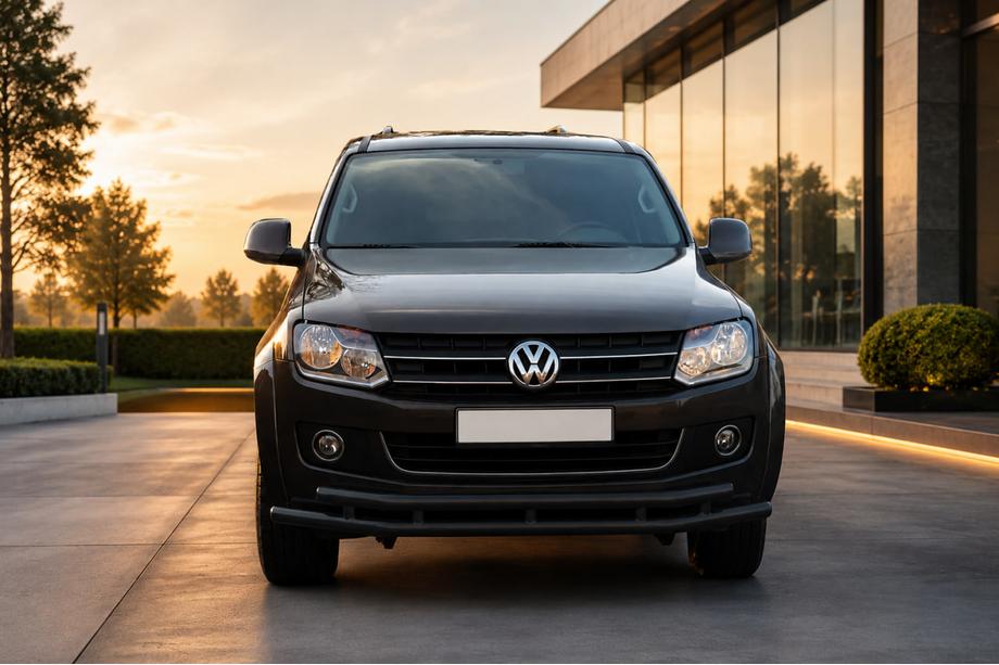 Volkswagen Amarok 2010-2022 Defensa delantera ST018-2 Black (acero inoxidable) Image