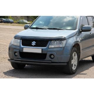 Barra delantera doble 60/42mm Black (acero inoxidable) Suzuki Grand Vitara 2005-2017 foto 2