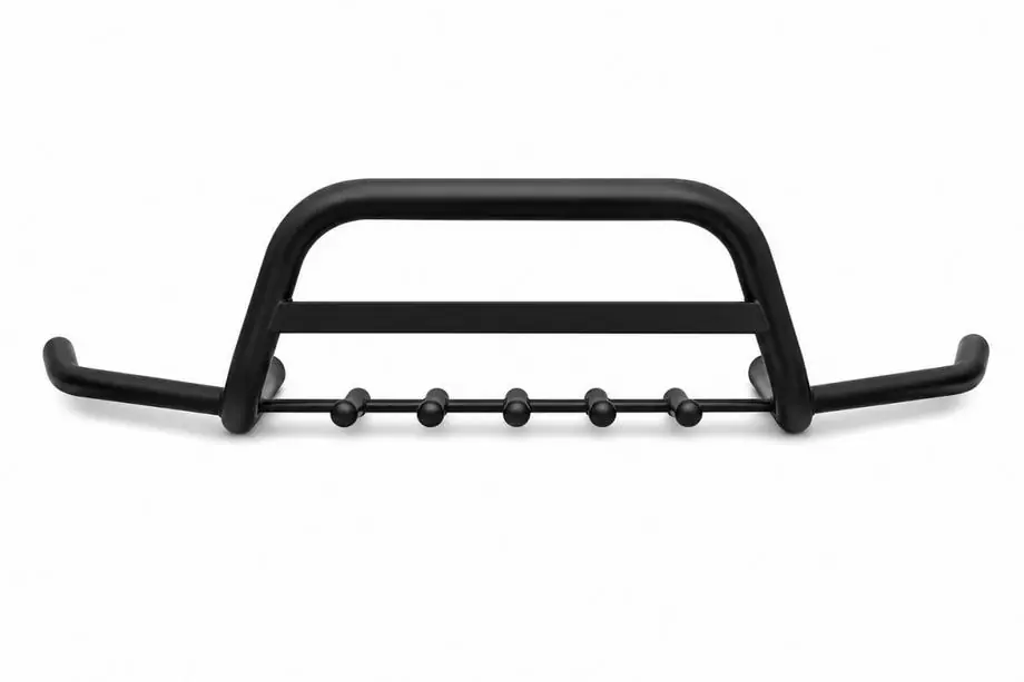 Renault Master 1998-2010 Defensa delantera con tubos laterales WT003 Plus Black (acero inoxidable) Image