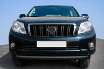 Toyota Land Cruiser Prado 120 2002-2009 Defensa delantera ST008 Black (acero inoxidable) foto 1