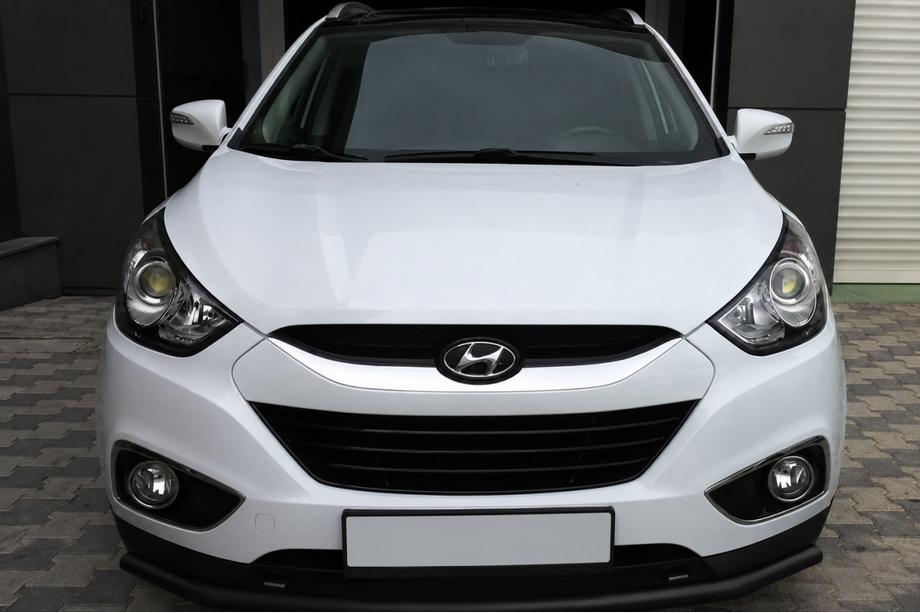 Hyundai IX-35 2010-2015 Defensa delantera ST008 Black (acero inoxidable) Image