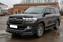 Toyota Land Cruiser 200 2007-2021 Barra frontal ST015 Black (2015+, acero inoxidable) foto 3