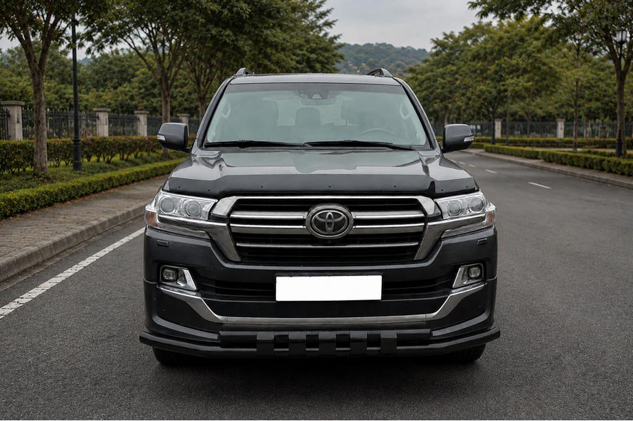 Toyota Land Cruiser 200 2007-2021 Barra frontal ST015 Black (2015+, acero inoxidable) Image