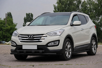 Hyundai Santa Fe 3 2012-2018 Defensa delantera ST015 Black (acero inoxidable) foto 2