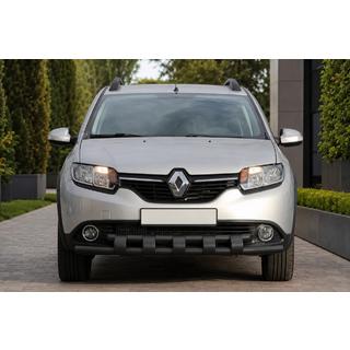 Defensa delantera ST015 Black (acero inoxidable) Renault Sandero 2013-2022 foto 2