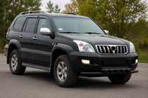 Toyota Land Cruiser Prado 120 2002-2009 Defensa delantera ST015 Black (acero inoxidable) foto 2