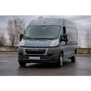 Defensa delantera ST015 Black (acero inoxidable) Peugeot Boxer 2006-2025 foto 1