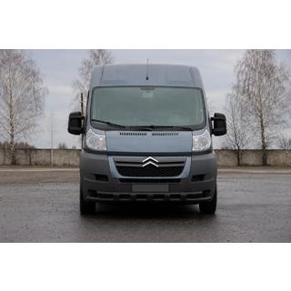 Defensa delantera ST015 Black (acero inoxidable) Peugeot Boxer 2006-2025 foto 2