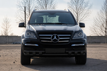 Mercedes GL class X164 2006-2012 Defensa delantera ST015 Black (acero inoxidable) foto 2