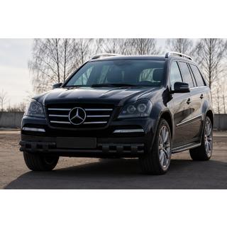 Defensa delantera ST015 Black (acero inoxidable) Mercedes GL class X164 2006-2012 foto 1