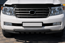 Toyota Land Cruiser 200 2007-2021 Defensa delantera ST015 Black (acero inoxidable) foto 2
