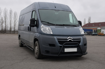 Fiat Ducato 2006-2025 Defensa delantera ST019 Black (acero inoxidable) foto 2