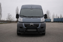 Fiat Ducato 2006-2025 Defensa delantera ST019 Black (acero inoxidable) foto 1