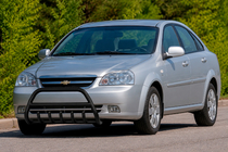 Chevrolet Lacetti 2003-2024 Bull bar delantero WT003 Black (60 mm, acero inoxidable) foto 1