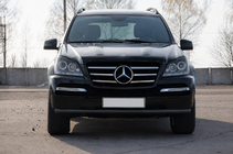 Mercedes GL class X164 2006-2012 Defensa delantera ST008 Black (acero inoxidable) foto 1