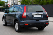 Honda CRV 2007-2011 Barras longitudinales de techo negras (OEM) foto 1