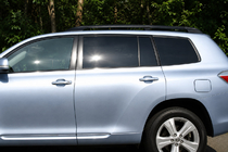 Toyota Highlander 2008-2013 Raíles de techo negros OEM (Aluminio) foto 1