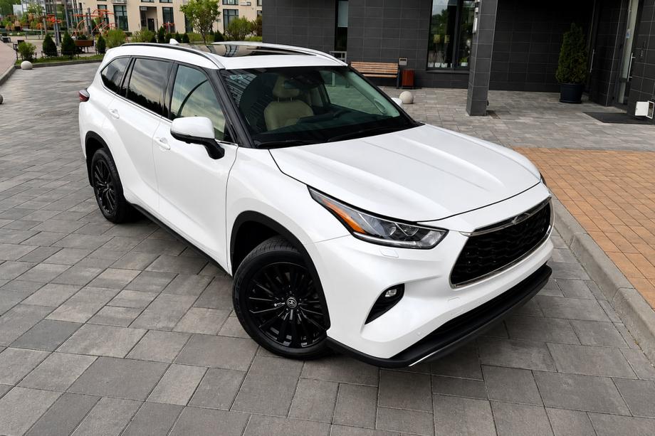 Toyota Highlander 2019- Barras longitudinales de techo OEM grises (plástico ABS) Image