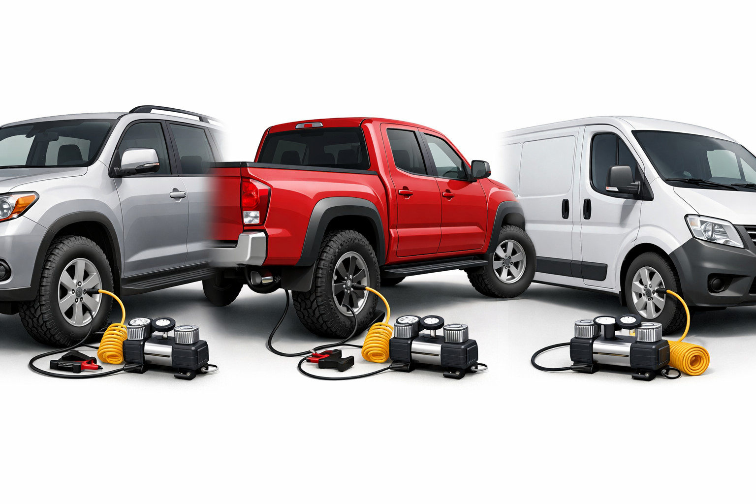 ¿Qué compresor necesitas para un SUV, pickup o furgón?