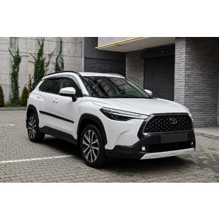 Barras longitudinales de techo integradas negras OEM (plástico ABS, instalación con adhesivo) Toyota Corolla Cross 2020- foto 3