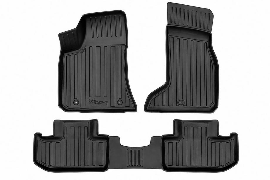 Dodge Challenger 2008-2023 Alfombrillas de goma Stingray 3D (4WD, juego de 4) Image