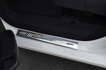 Peugeot Expert 2007-2016 Protector de umbral de puerta en acero inoxidable (Omsa, 2 uds) foto 1