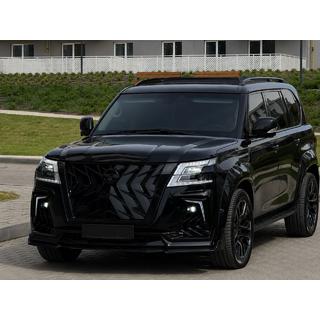 Barras longitudinales de techo negras (Aluminio) Nissan Patrol Y62 2010-2024 foto 2