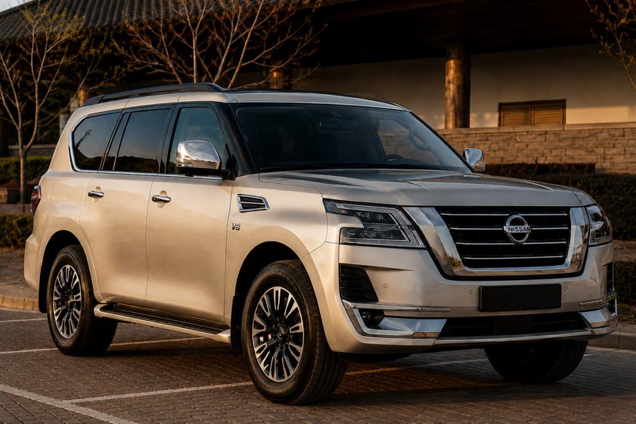 Nissan Armada 2016-2024 Barras longitudinales de techo negras (Aluminio) Image