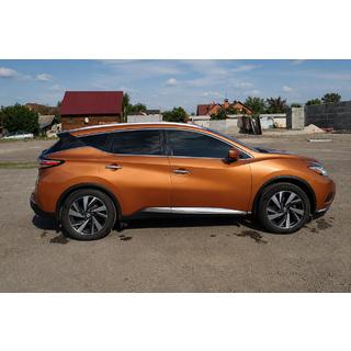Barras de techo tipo rail OEM grises (plástico ABS, instalación con adhesivo) Nissan Murano 2014- foto 1