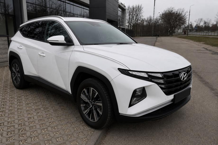 Hyundai Tucson NX4 2021- Rieles de techo integrados grises OEM (Long, aluminio, instalacion con adhesivo) Foto 2