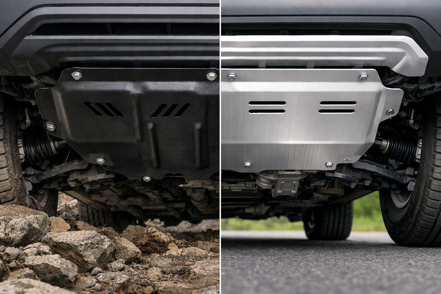 Cubre cárter de acero o aluminio: ¿qué es mejor en carreteras reales?
