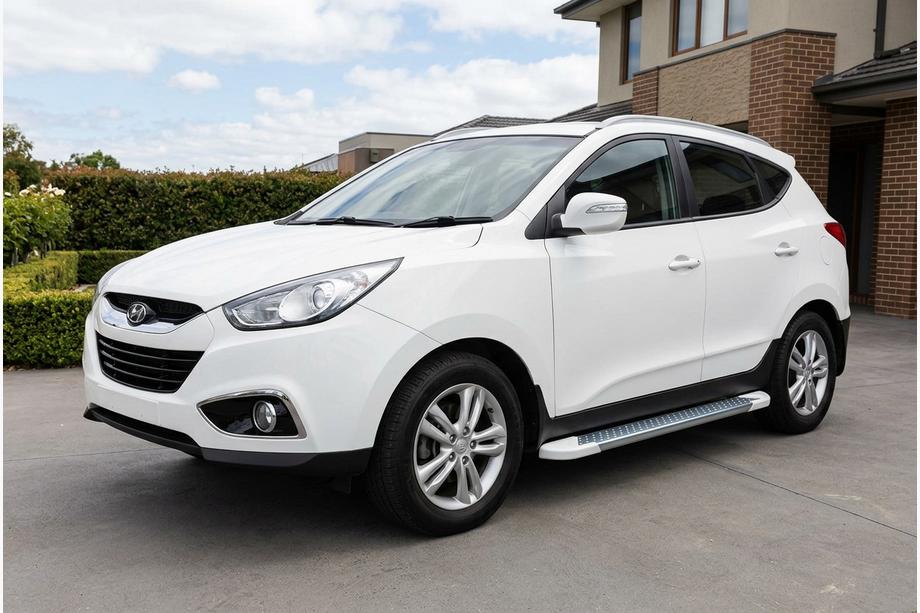 Hyundai IX-35 2010-2015 Estribos Laterales Allmond White (2 uds., Aluminio) Image
