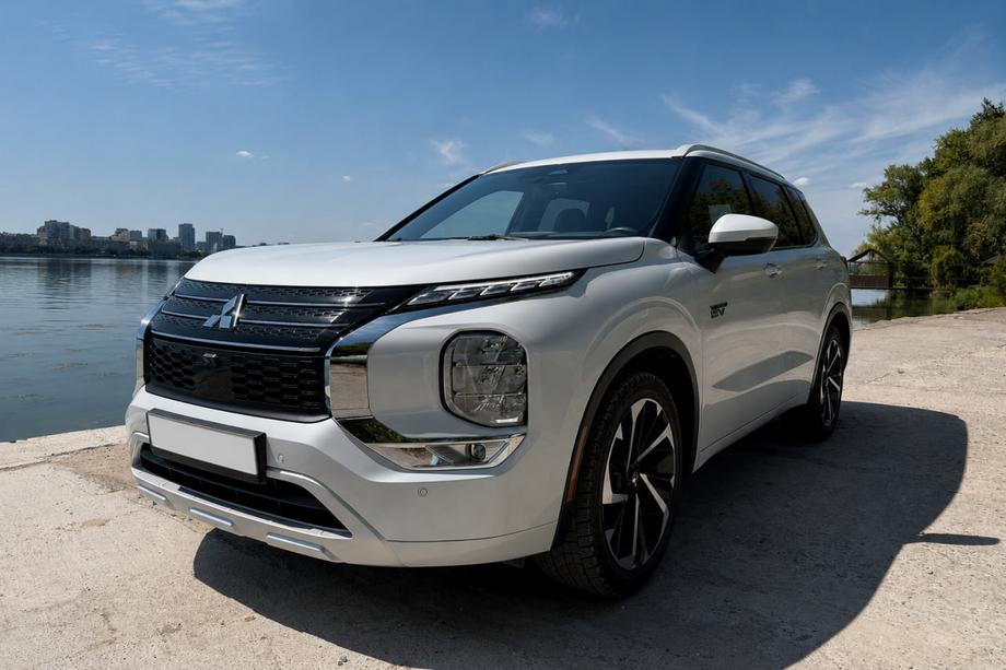 Mitsubishi Outlander 2021- Barras longitudinales de techo OEM integradas, grises (Aluminio) Foto 2