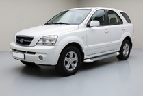 Kia Sorento I BL 2002-2009 Estribos Laterales Allmond White (2 uds., Aluminio) foto 1