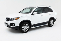 Kia Sorento II XM 2009-2014 Estribos Laterales Allmond White (2 uds., Aluminio) 2013-2016 foto 1