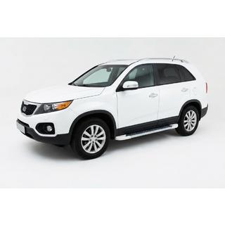 Estribos Laterales Allmond White (2 uds., Aluminio) Kia Sorento II XM 2009-2014 foto 1