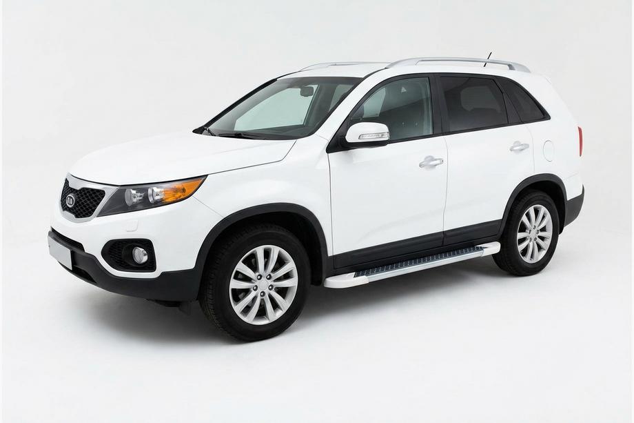Kia Sorento II XM 2009-2014 Estribos Laterales Allmond White (2 uds., Aluminio) 2013-2016 Image