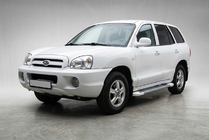 Hyundai Santa Fe 1 2000-2006 Estribos Laterales Allmond White (2 uds., Aluminio) foto 1