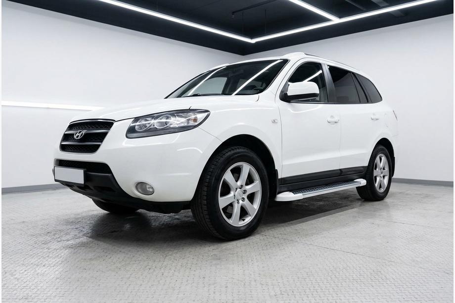 Hyundai Santa Fe 2 2006-2012 Estribos Laterales Allmond White (2 uds., Aluminio) Image