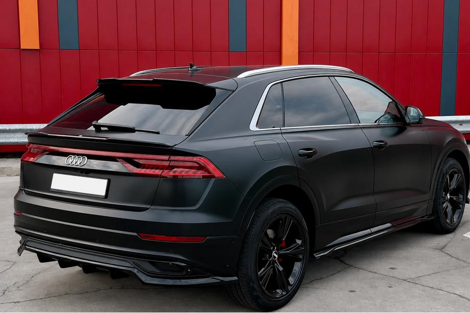 Audi Q8 2018- Barras longitudinales de techo integradas grises OEM (Aluminio, instalación con adhesivo) Foto 1