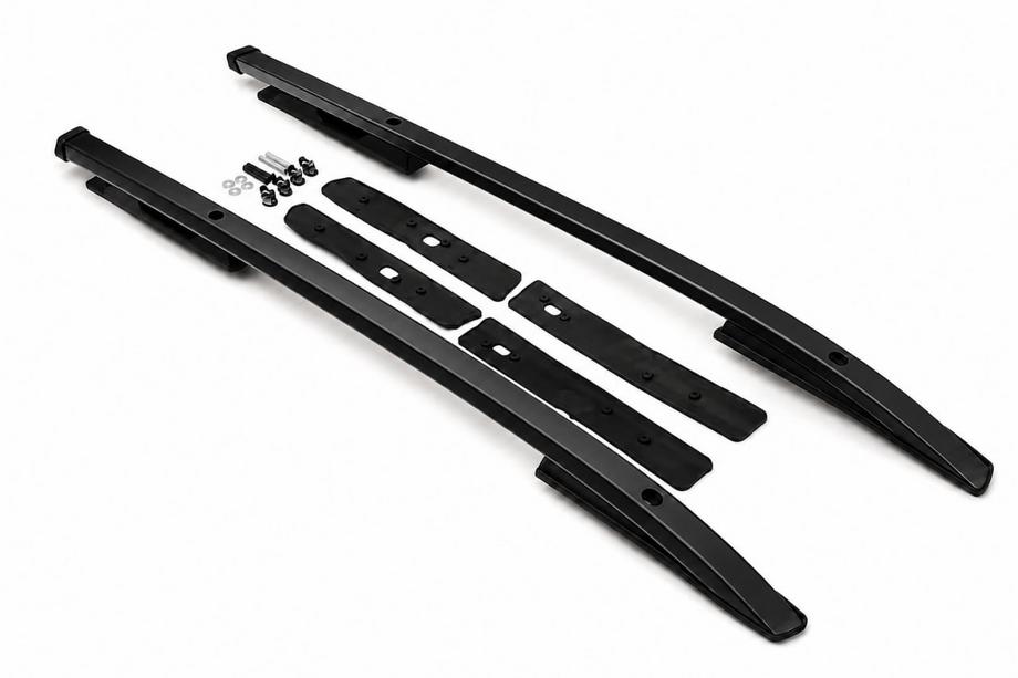 Mitsubishi L200 2015-2024 Barras longitudinales de techo OEM negras (aluminio) Image