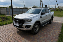 Ford Ranger 2011–2022 Barras longitudinales de techo OEM negras (plástico ABS, instalación adhesiva) foto 1