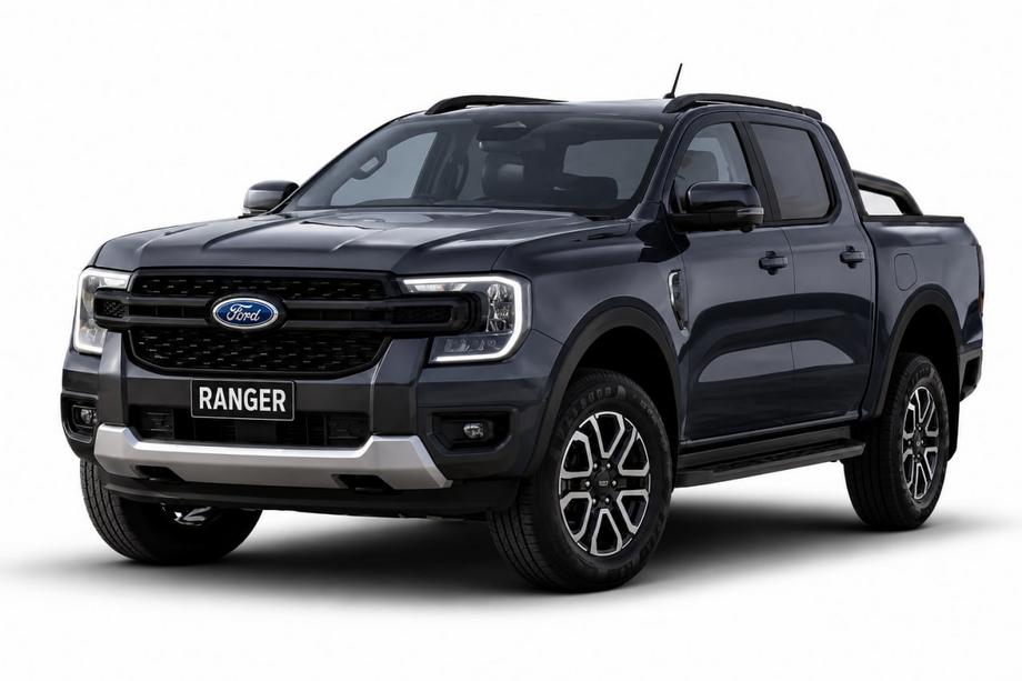 Ford Ranger 2022- Rieles de techo OEM negros (plástico ABS, instalación con adhesivo) Foto 1