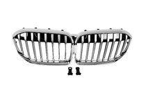 BMW 7 Series G11/G12 2015-2022 Parrillas tipo riñón 1 Barra (2019-2022, Chrome) foto 3
