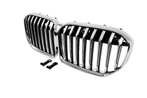 BMW 7 Series G11/G12 2015-2022 Parrillas tipo riñón 1 Barra (2019-2022, Chrome) foto 4